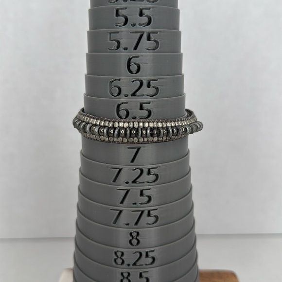 Gap beaded gunmetal gray and silver wrap bracelet - Picture 5 of 5